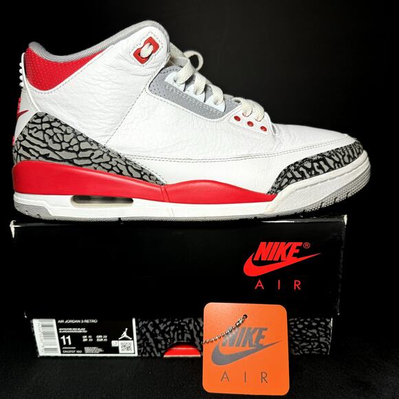 Size 11 - Nike Air Jordan 3 Retro Fire Red 2022 Men's Shoes